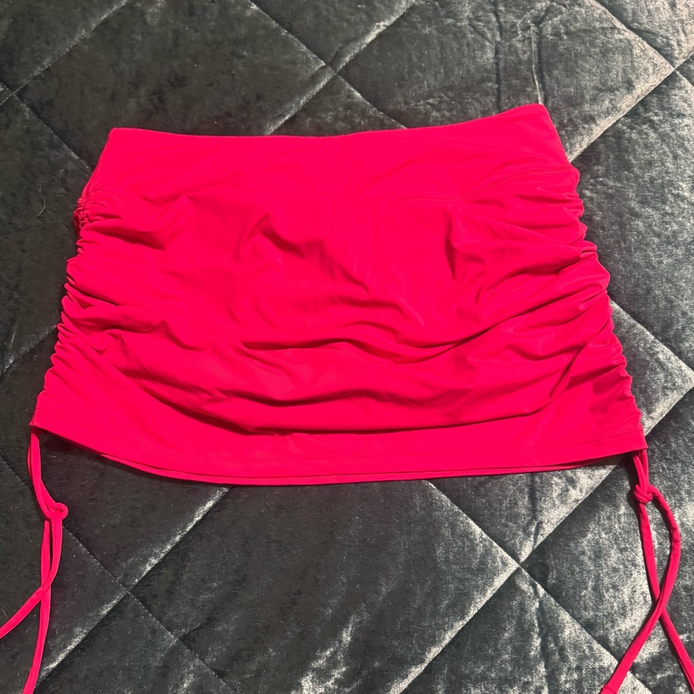 CRZ YOGA Hot Pink Ruched Swim Skirt